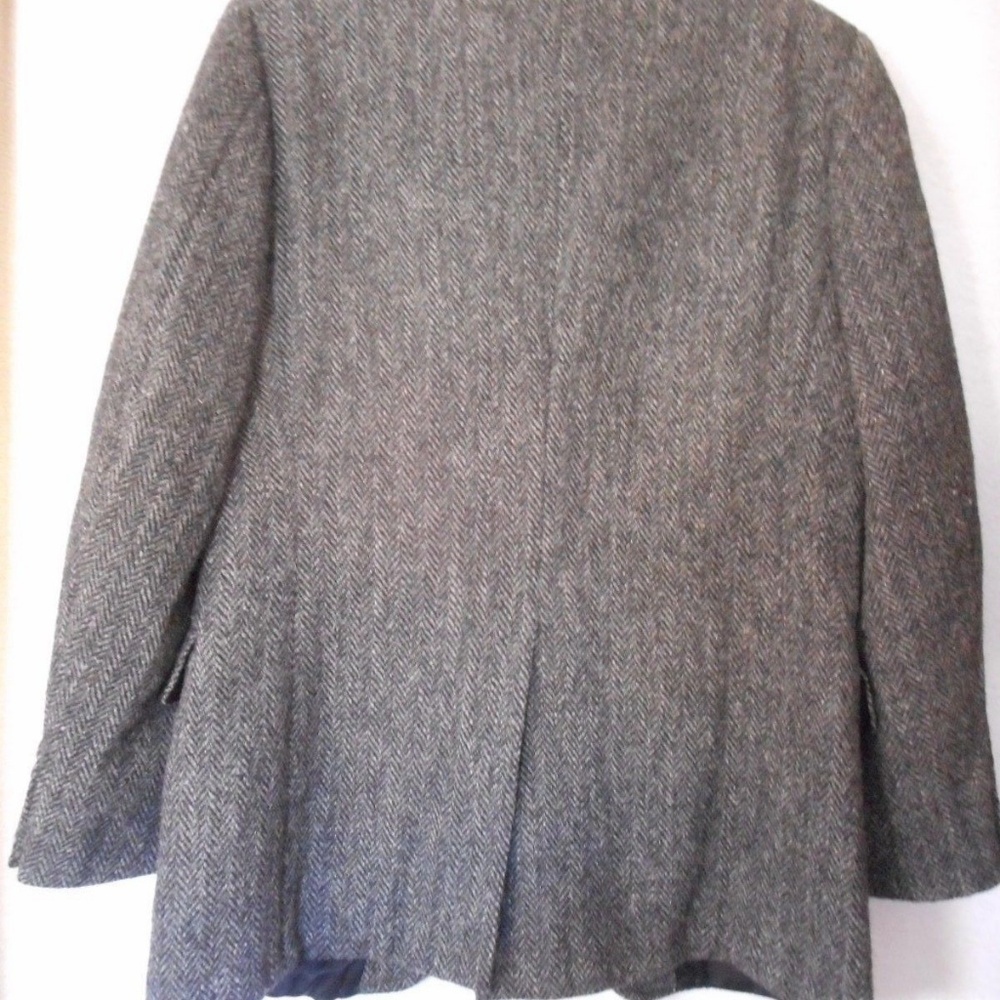 Vintage Harris Tweed Grey Herringbone Jacket - Picture 7 of 7